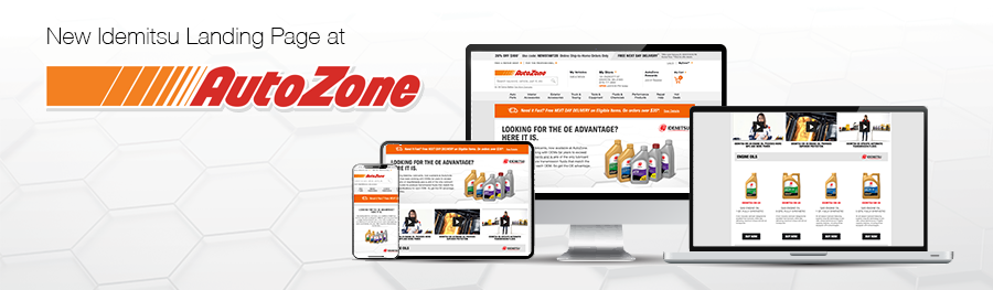 NEW IDEMITSU LANDING PAGE AT AUTOZONE.COM