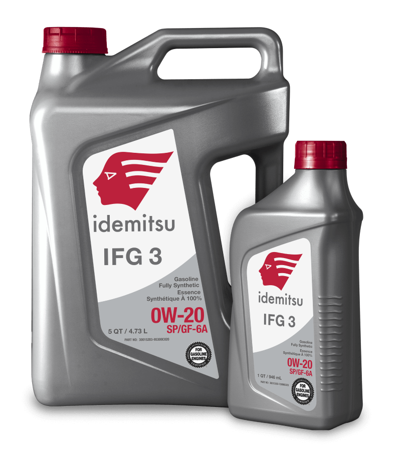 A pair of silver IFG7 oil bottles with labels