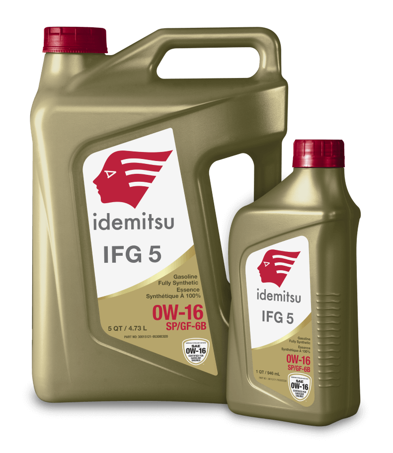 A pair of gold IFG7 oil bottles with labels